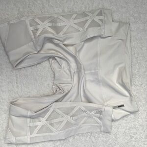 RBX WHITE LEGGINGS WITH MESH